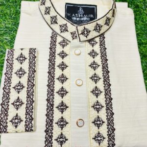 প্রিমিয়াম খাদি কাজ করা পাঞ্জাবী  code :202