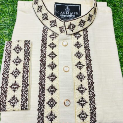 প্রিমিয়াম খাদি কাজ করা পাঞ্জাবী code :202