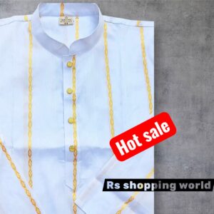 প্রিমিয়াম সাদা স্টেপ সুতি পাঞ্জাবী code: step 01